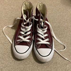 Maroon/Burgundy High Top Converse